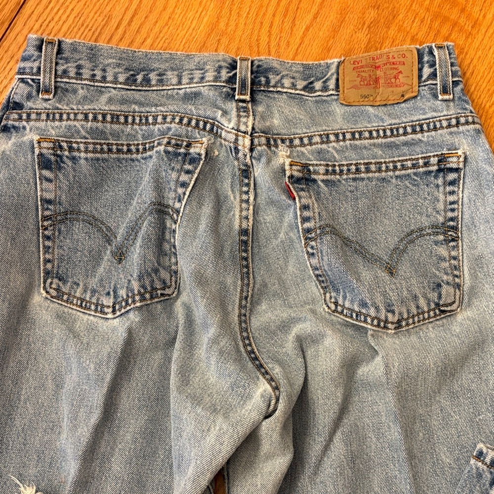 Levi's Light Blue Jeans - Classic Relaxed Fit, Tapered Leg 550 VINTAGE